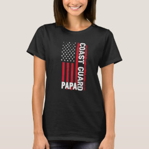 Kustwacht Papa Amerikaanse vlag Vaderdag T-shirt
