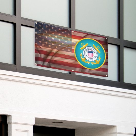 kustwacht spandoek (Buitenkant Gebouw)