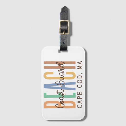 Kustwacht Strand Cape Cod MA (Zand) Bagagelabel (Voorkant (verticaal))