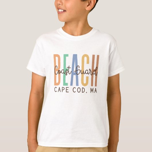 Kustwacht Strand Cape Cod MA (Zand) T-shirt (Voorkant)