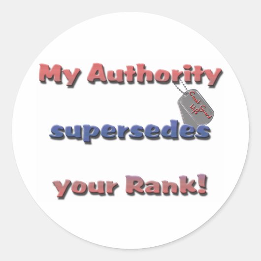 kustwacht van de overheid ronde sticker (Voorkant)