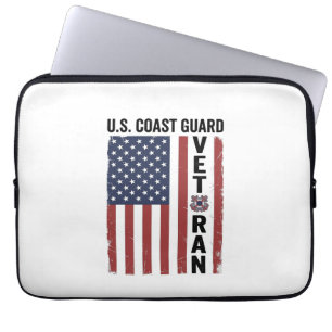 Kustwacht Veteraan Vlag Vintage Vector Ontwerp_1 Laptop Sleeve
