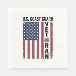 Kustwacht Veteraan Vlag Vintage Vector Ontwerp_1 Servet