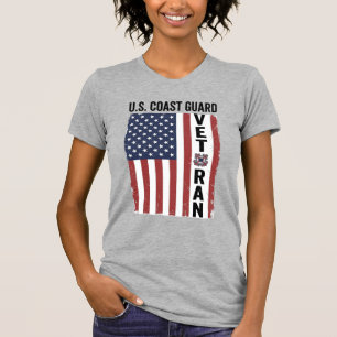 Kustwacht Veteraan Vlag Vintage Vector Ontwerp_1 T-shirt