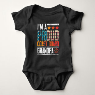Kustwacht Veteran Grandfather Patriot US Vlag Romper