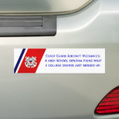 Kustwacht Vliegtuig Mechanica... Bumpersticker (Op auto)