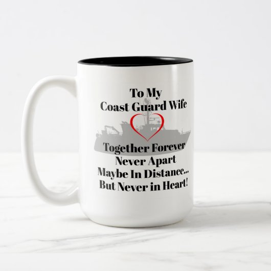 Kustwacht vrouw koffie Mok (Links)