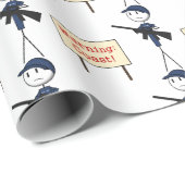 Kustwacht "Waarschuwing: Kust!" Verpakkingspapier Cadeaupapier (Rol Hoek)