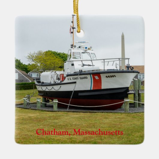 Kustwachtboot Chatham Massachusetts Keramisch Ornament (Voorkant)