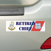 Kustwachtcommandant met pensioen bumpersticker (Op auto)
