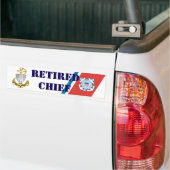 Kustwachtcommandant met pensioen bumpersticker (Op Truck)