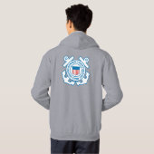 Kustwachtcommandant met pensioen hoodie (Achterkant volledig)