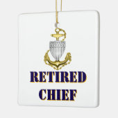 Kustwachtcommandant met pensioen keramisch ornament (Links)