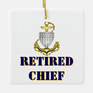 Kustwachtcommandant met pensioen keramisch ornament