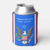 Kustwachtdienst gepersonaliseerd blikjeskoeler (Blikje Voorkant)