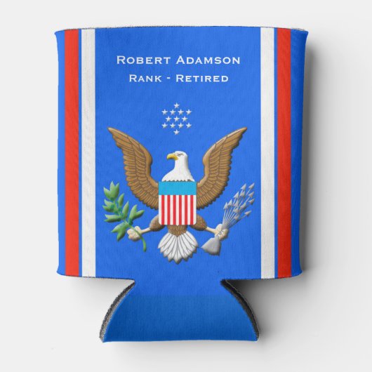 Kustwachtdienst gepersonaliseerd blikjeskoeler (Voorkant)