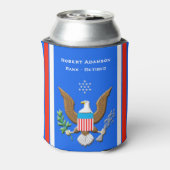 Kustwachtdienst gepersonaliseerd blikjeskoeler (Blikje Achterkant)