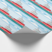 Kustwachtschip met helikopter cadeaupapier (Hoek)