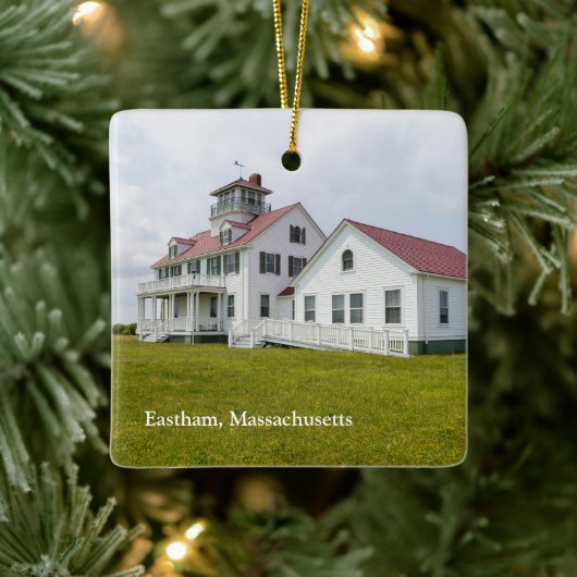 Kustwachtstation Eastham Massachusetts Keramisch Ornament (Boom)