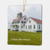 Kustwachtstation Eastham Massachusetts Keramisch Ornament (Links)