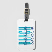 Kustwachtstrand Cape Cod MA (Oceaan) Bagagelabel (Voorkant (verticaal))