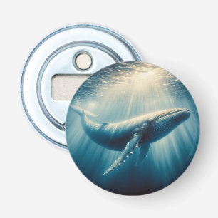 Kustwalvis/nautische walvis button flesopener