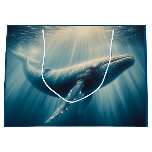 Kustwalvis/nautische walvis groot cadeauzakje (Voorkant)