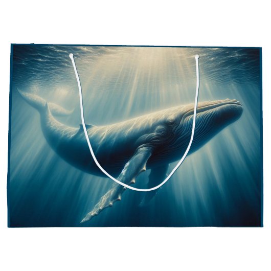 Kustwalvis/nautische walvis groot cadeauzakje (Achterkant)