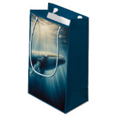Kustwalvis/nautische walvis klein cadeauzakje (Achterkant Gekanteld)