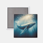 Kustwalvis/nautische walvis magneet (Voorkant / Achterkant)