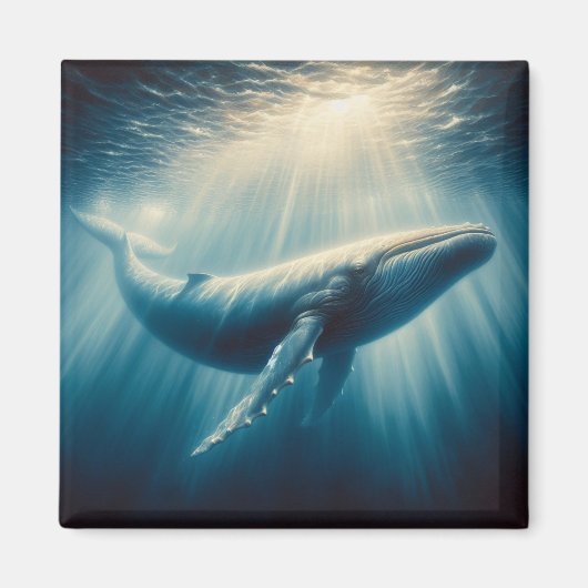 Kustwalvis/nautische walvis magneet (Voorkant)