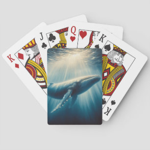 Kustwalvis/nautische walvis pokerkaarten