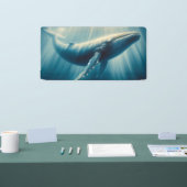 Kustwalvis/nautische walvis spandoek (Beurs)