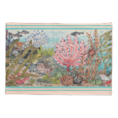 Kustwater Zee Life Blush Aqua Coral Shell Fish Oce Kussensloop (Achterkant)