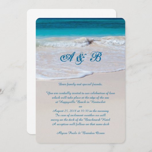 Kustweduwbrief van paar kaart (Voorkant / Achterkant)