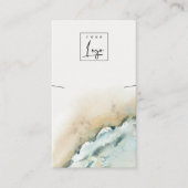 Kustweergave van het Zee Waves Zand Beach Ketting Visitekaartje (Voorkant)