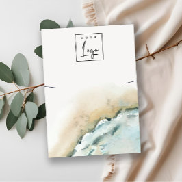 Kustweergave van het Zee Waves Zand Beach Ketting Visitekaartje