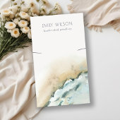 Kustweergave van het Zee Waves Zand Beach Ketting Visitekaartje