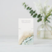 Kustweergave van het Zee Waves Zand Beach Ketting Visitekaartje (Staand voorkant)