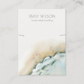 Kustweergave van het Zee Waves Zand Beach Ketting Visitekaartje (Voorkant)