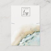 Kustweergave van het Zee Waves Zand Beach Ketting Visitekaartje (Voorkant)