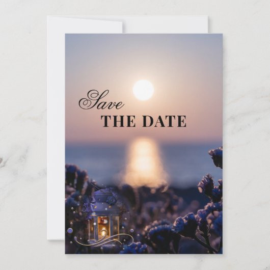 Kustwinter Wedding Save the Date Kaart (Voorkant)