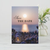 Kustwinter Wedding Save the Date Kaart (Staand voorkant)