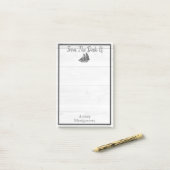 Kustwit hout en grijs zeilboot post-it® notes (Op bureau)