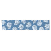 Kustwit Zee Coral & Blue Korte Tafelloper (Horizontaal)