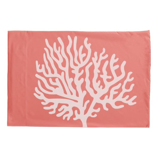 Kustwit Zee Koraal en koraalroze Kussensloop (Achterkant-Links)