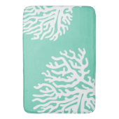 Kustwit Zee Koraal en Zee Groen Badmat (Voorkant Verticaal)