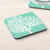 Kustwit Zee Koraal en Zee Groen Bier Onderzetter (Linkerzijde)