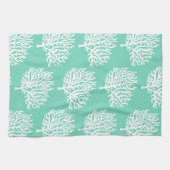 Kustwit Zee Koraal en Zee Groen Theedoek (Horizontaal)