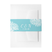 Kustwit Zee Koraal Paar's Initialen Bruiloft